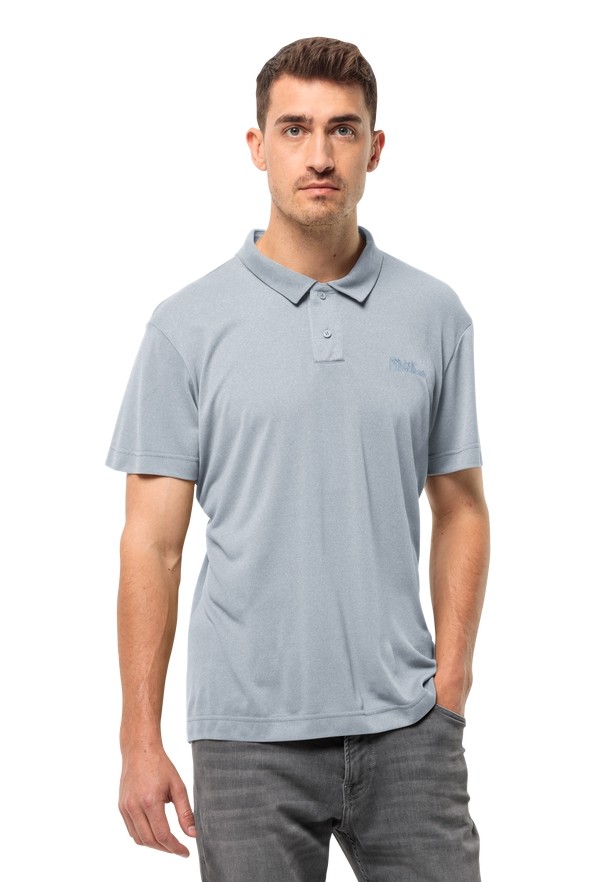 Blue Men Jack Wolfskin Pikeh Polo Shirts | 37147393