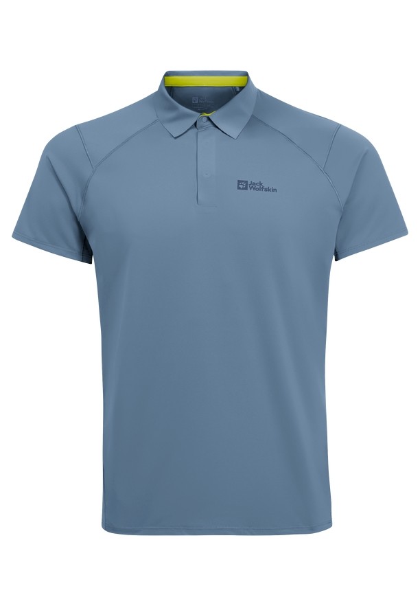 Blue Men Jack Wolfskin Prelight Chill Polo Shirts | 51330784