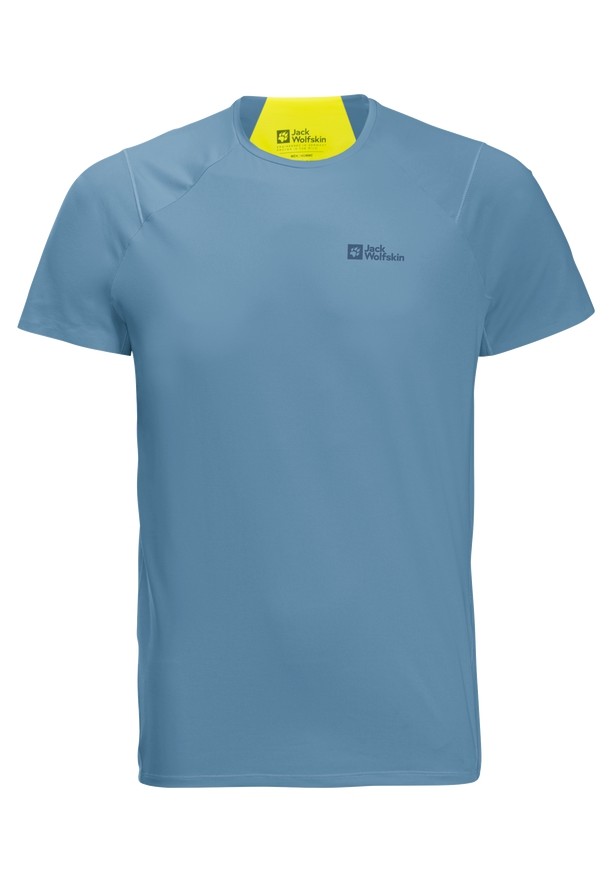 Blue Men Jack Wolfskin Prelight Chill T Shirts | 30919252