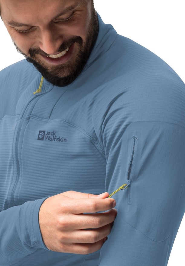 Blue Men Jack Wolfskin Prelight Fz Fleece Jackets | 22144748