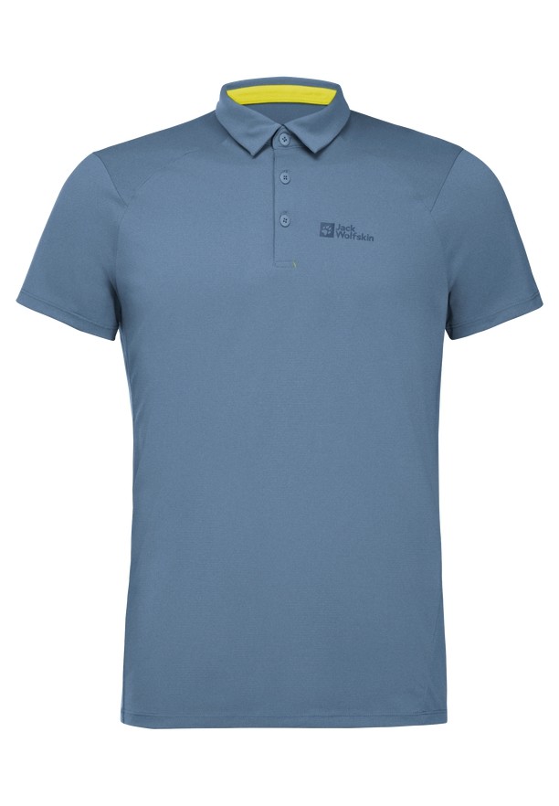 Blue Men Jack Wolfskin Prelight Trail Polo Shirts | 53205944