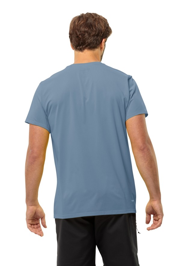 Blue Men Jack Wolfskin Prelightrail T Shirts | 38190795