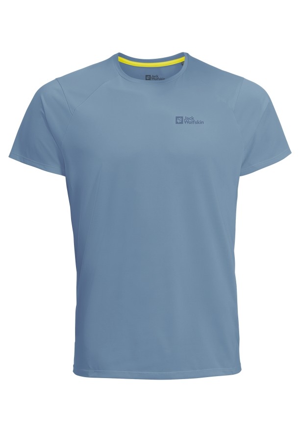 Blue Men Jack Wolfskin Prelightrail T Shirts | 38190795
