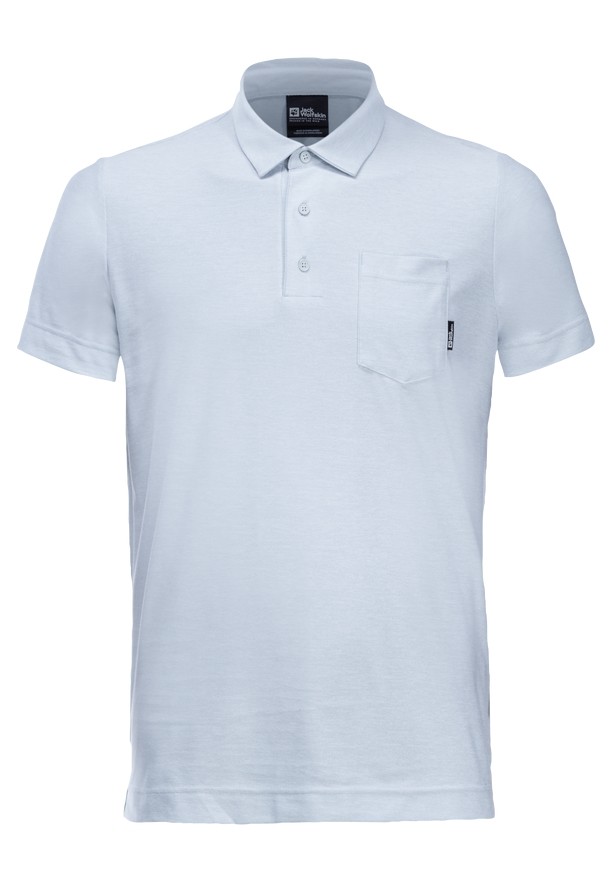 Blue Men Jack Wolfskin Terral Polo Shirts | 54899069