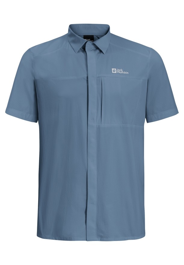 Blue Men Jack Wolfskin Vandra S/s Shirts | 56047015