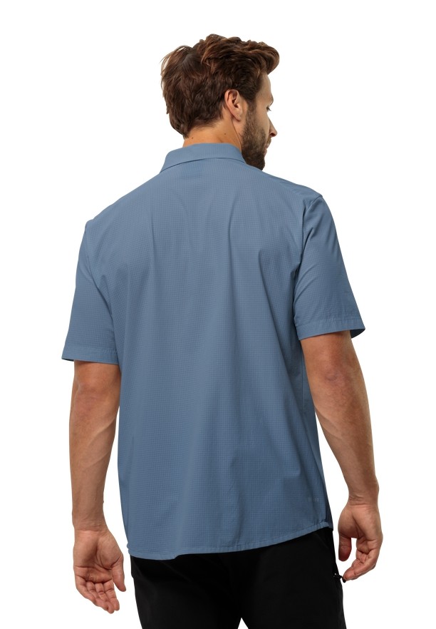 Blue Men Jack Wolfskin Vandra S/s Shirts | 56047015