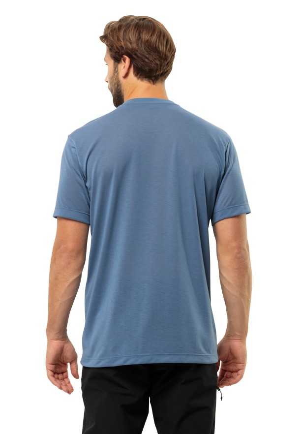 Blue Men Jack Wolfskin Vonnan S/s T Shirts | 53712899