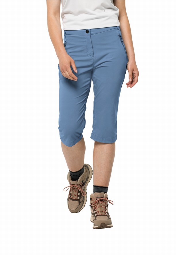 Blue Women Jack Wolfskin Activate Light 3/4 Pants | 48726116