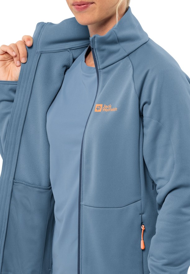 Blue Women Jack Wolfskin Alpgrat Fz Fleece Jackets | 41475176