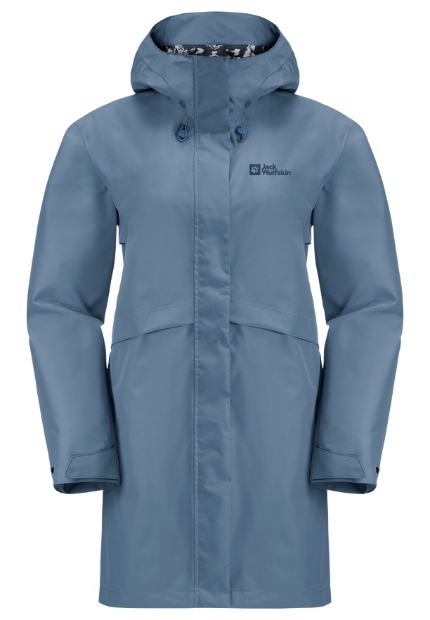 Blue Women Jack Wolfskin Cape West Rain Coats | 95957885