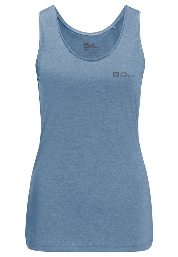 Blue Women Jack Wolfskin Crosstrail Tank Top | 51092872