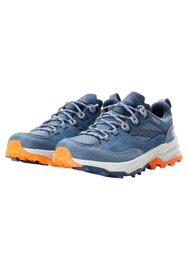 Blue Women Jack Wolfskin Cyrox Texapore Low Hiking Shoes | 39065765