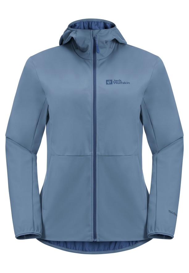 Blue Women Jack Wolfskin Feldberg Hoody Softshell Jackets | 18731724