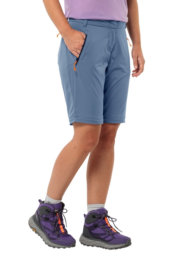 Blue Women Jack Wolfskin Glastal Zip Off Hiking Pants | 26755729