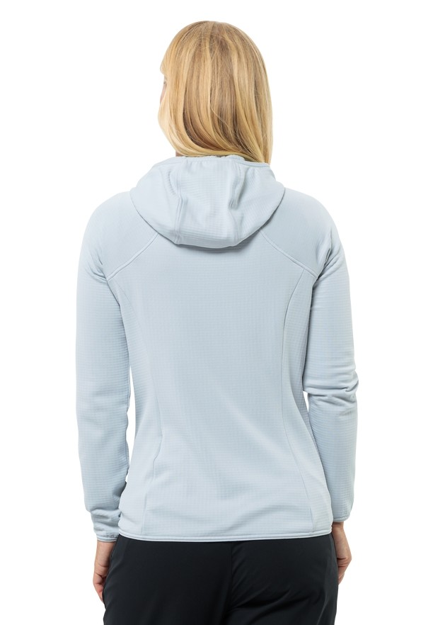 Blue Women Jack Wolfskin Kolbenberg Hooded Fz Fleece Jackets | 18387136