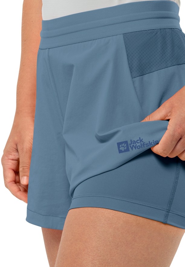Blue Women Jack Wolfskin Prelight 2in1 Shorts | 73238594