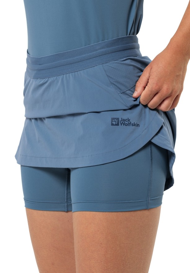 Blue Women Jack Wolfskin Prelight Chill Skorts | 69592594