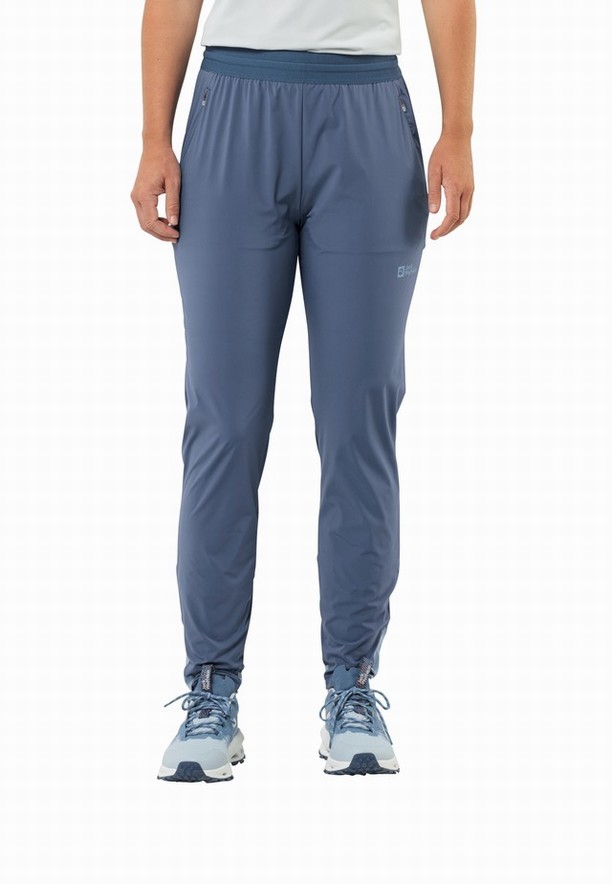 Blue Women Jack Wolfskin Prelight Chill Pants | 52339100