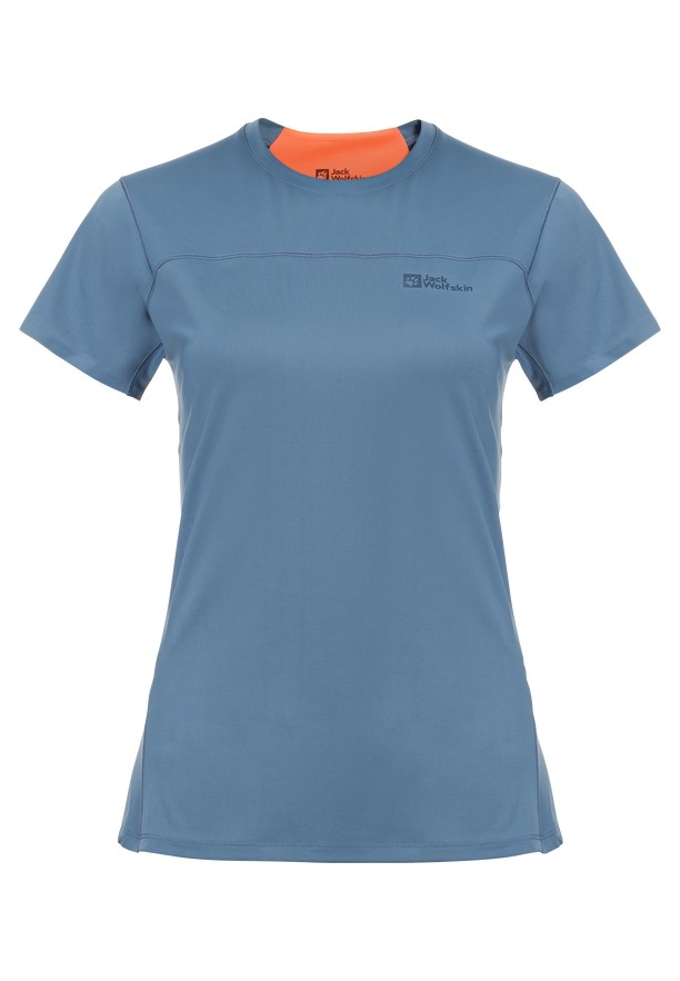 Blue Women Jack Wolfskin Prelight Chill T Shirts | 43700125