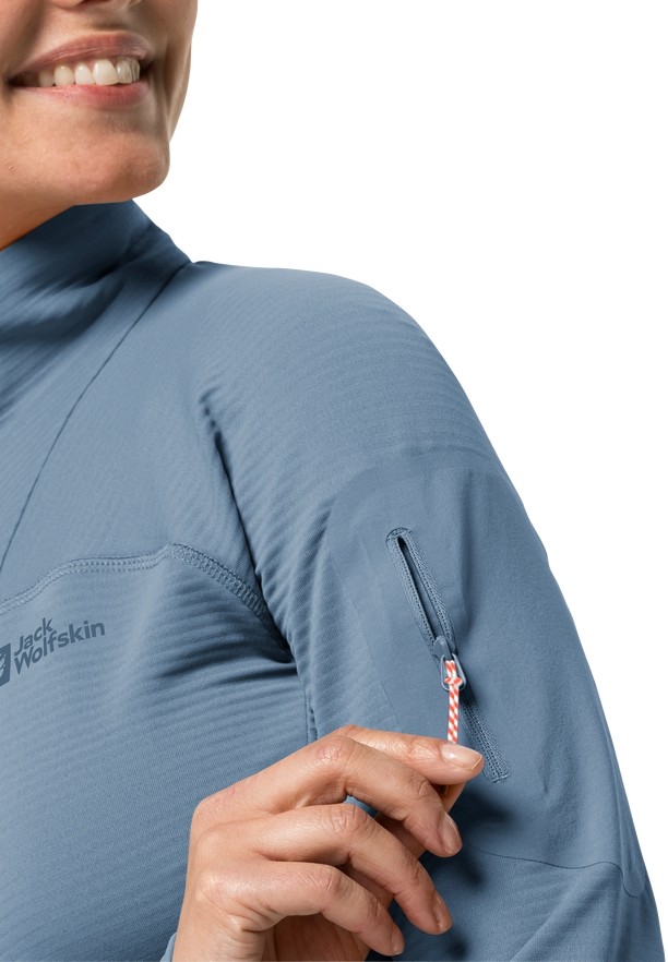 Blue Women Jack Wolfskin Prelight Fz Fleece Jackets | 53276022