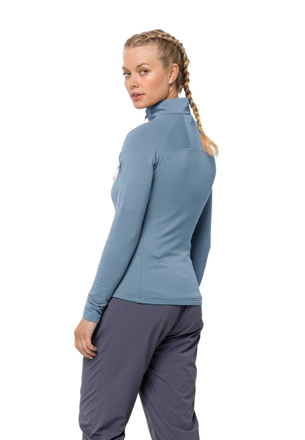 Blue Women Jack Wolfskin Prelight Fz Fleece Jackets | 53276022