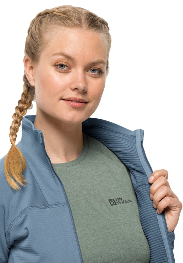 Blue Women Jack Wolfskin Prelight Fz Fleece Jackets | 53276022