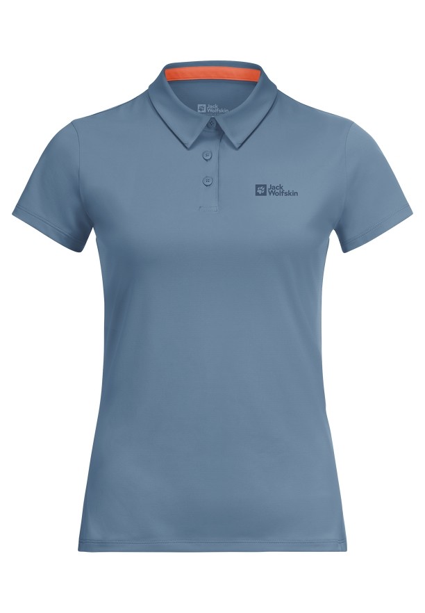Blue Women Jack Wolfskin Prelight Trail Polo Shirts | 42501224