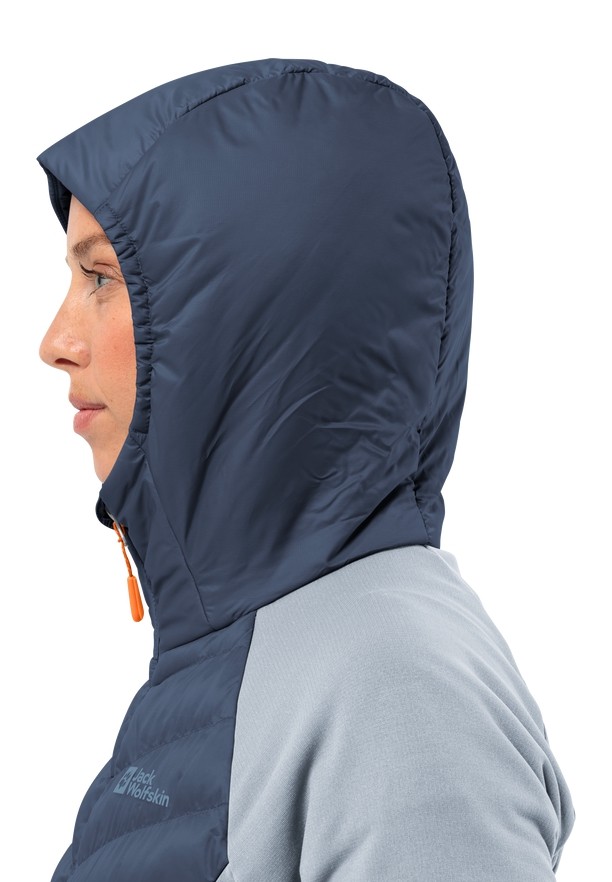Blue Women Jack Wolfskin Routeburn Pro Hybrid Jackets | 68243999