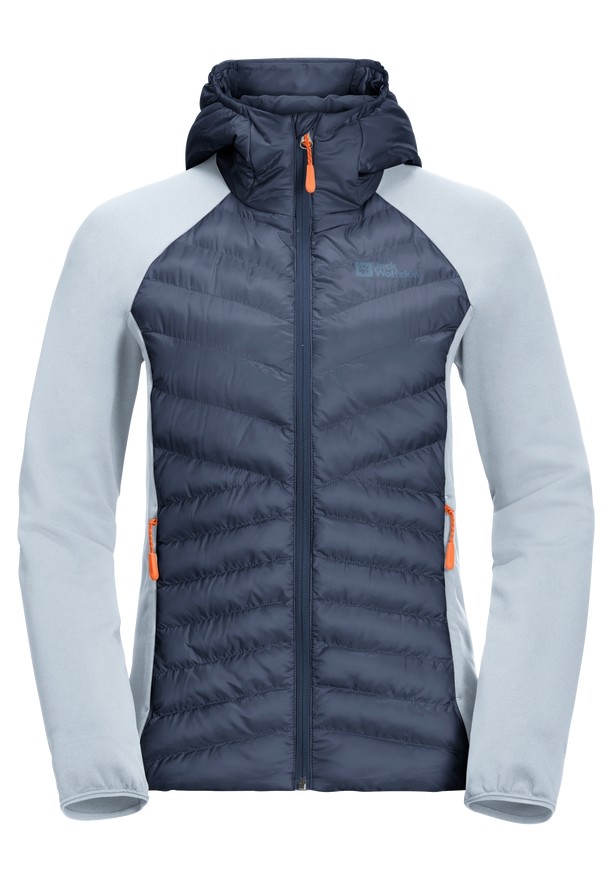 Blue Women Jack Wolfskin Routeburn Pro Hybrid Jackets | 68243999