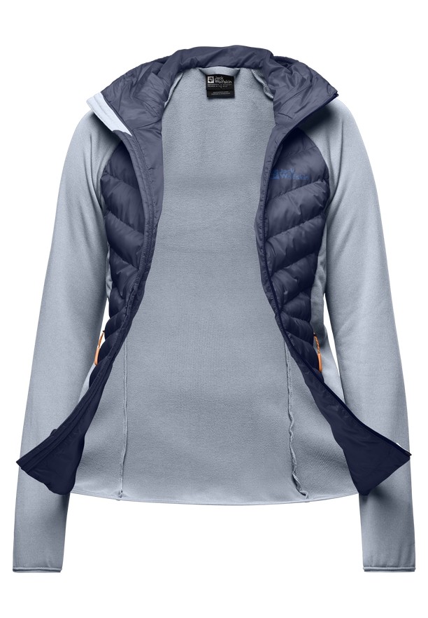 Blue Women Jack Wolfskin Routeburn Pro Hybrid Jackets | 68243999