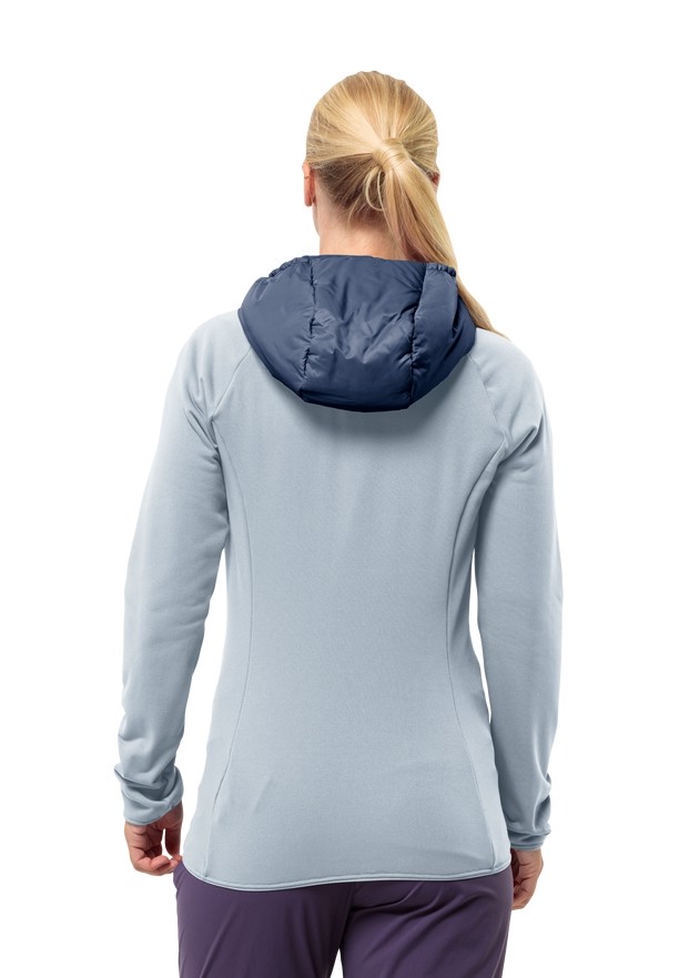 Blue Women Jack Wolfskin Routeburn Pro Hybrid Jackets | 68243999