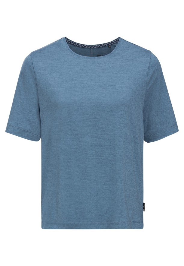 Blue Women Jack Wolfskin Travel T Shirts | 56048126