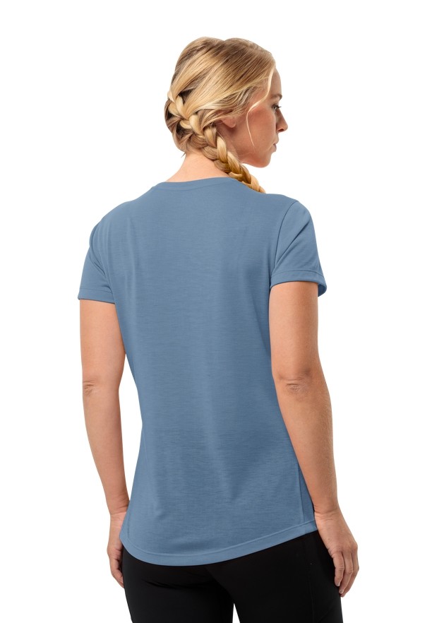 Blue Women Jack Wolfskin Vonnan S/s T Shirts | 20690465