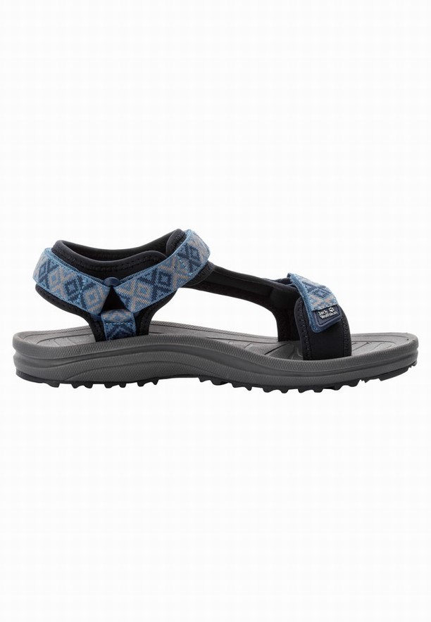 Blue Women Jack Wolfskin Wave Breaker Sandals | 12974381