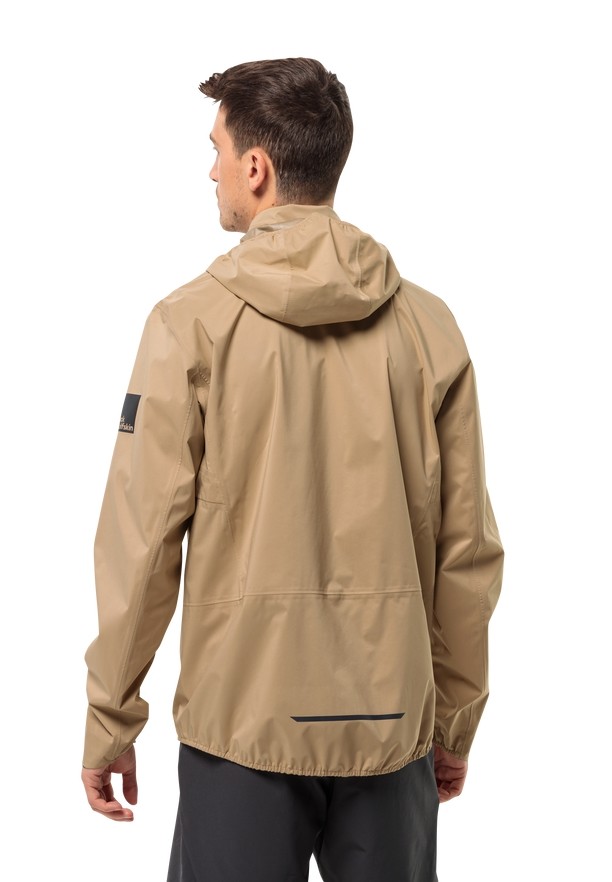 Brown Men Jack Wolfskin Bike Commute 2.5l Rain Jackets | 43049260