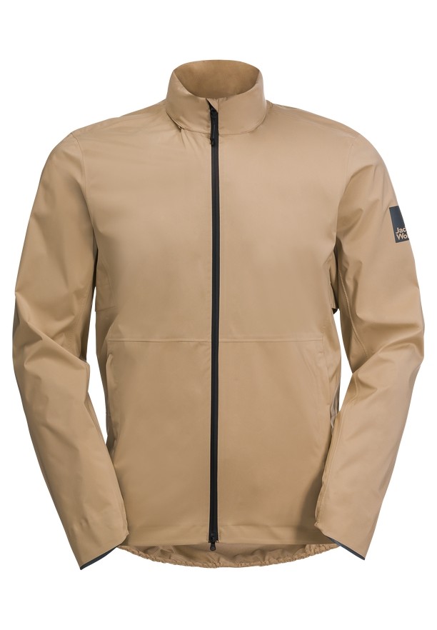 Brown Men Jack Wolfskin Bike Commute 2.5l Rain Jackets | 43049260