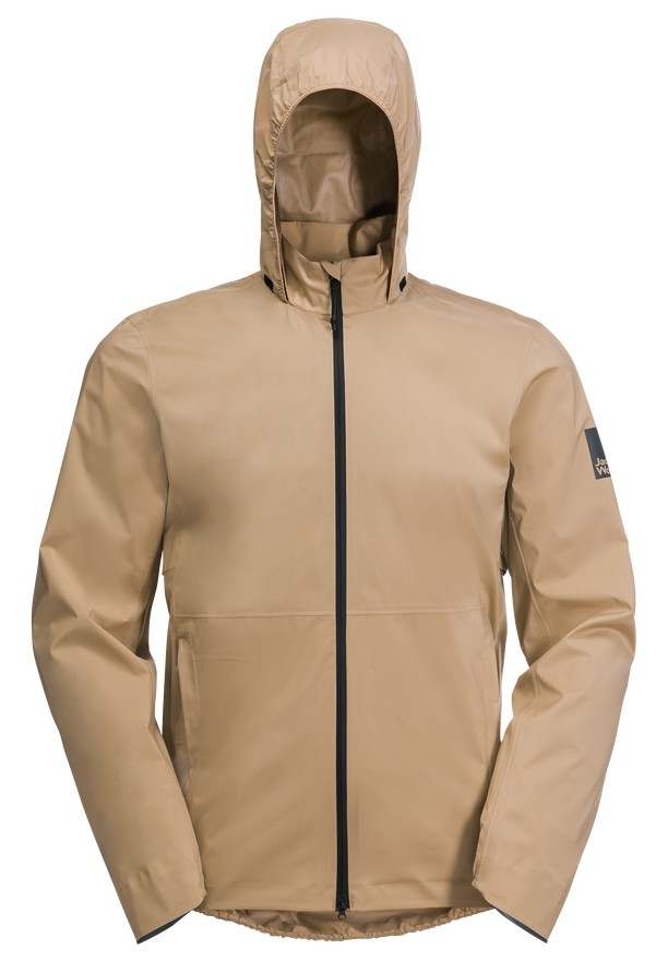Brown Men Jack Wolfskin Bike Commute 2.5l Rain Jackets | 43049260