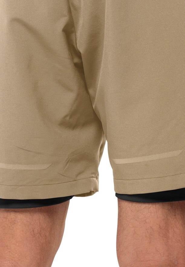 Brown Men Jack Wolfskin Bike Commute Shorts | 41273430