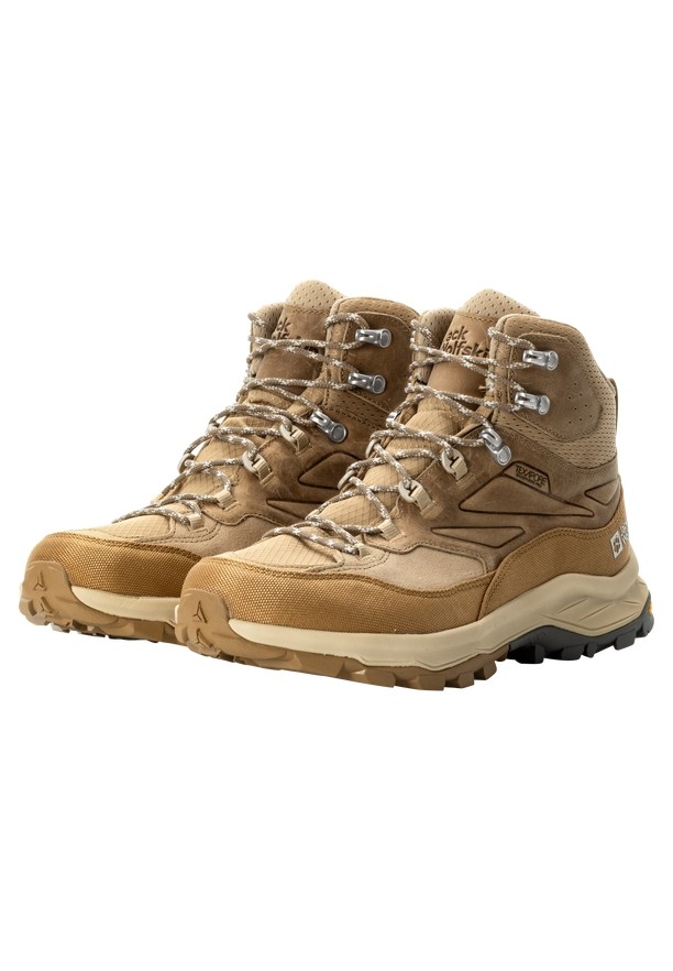 Brown Men Jack Wolfskin Cyrox Texapore Mid Hiking Shoes | 37351755