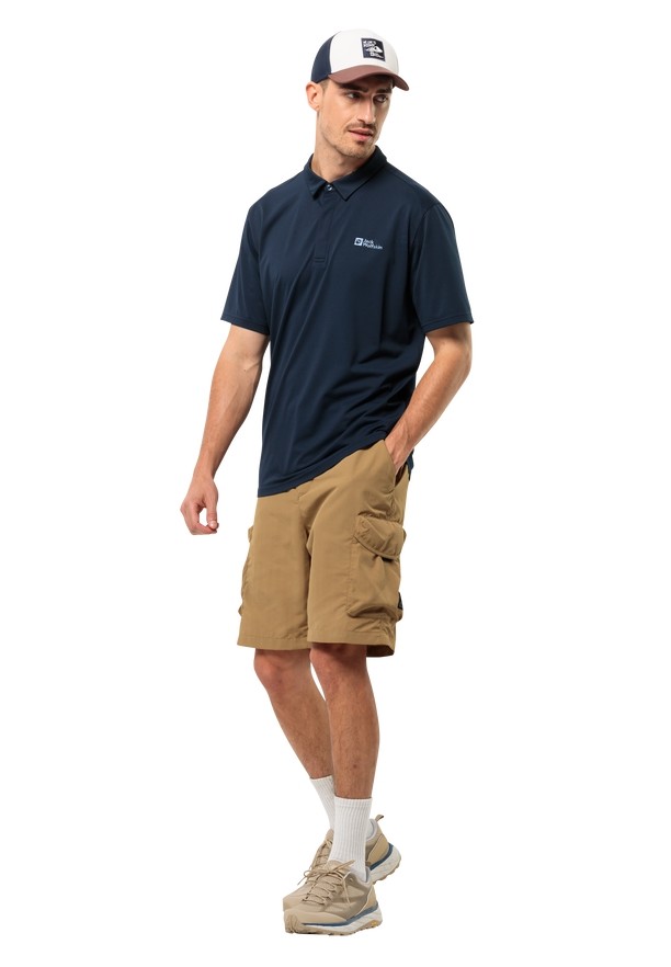 Brown Men Jack Wolfskin Kalahari Cargo Shorts | 46380560