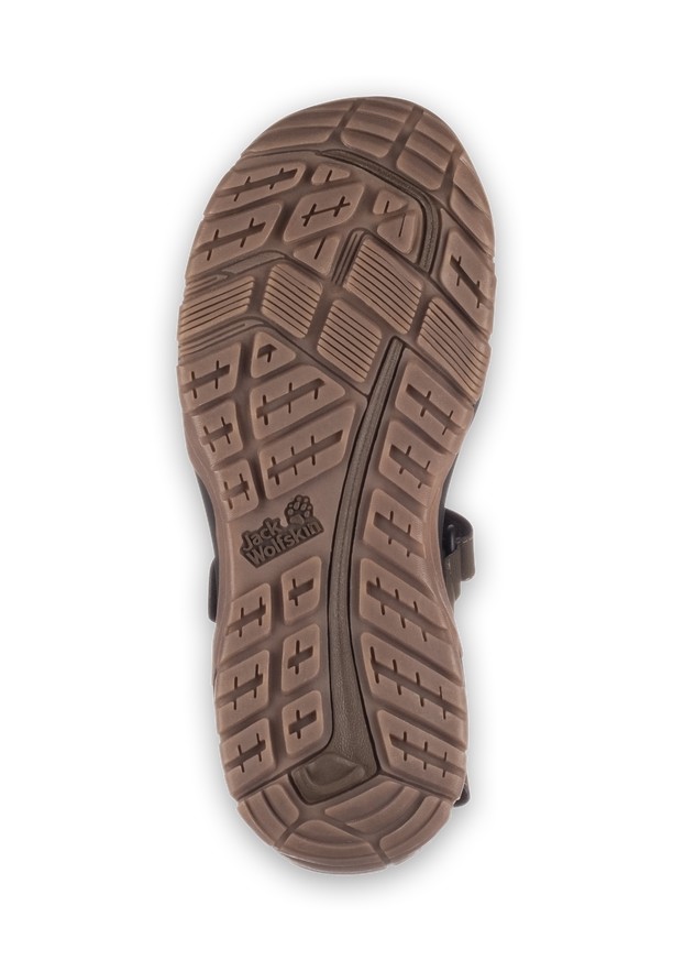 Brown Men Jack Wolfskin Lakewood Cruise Sandals | 71337572