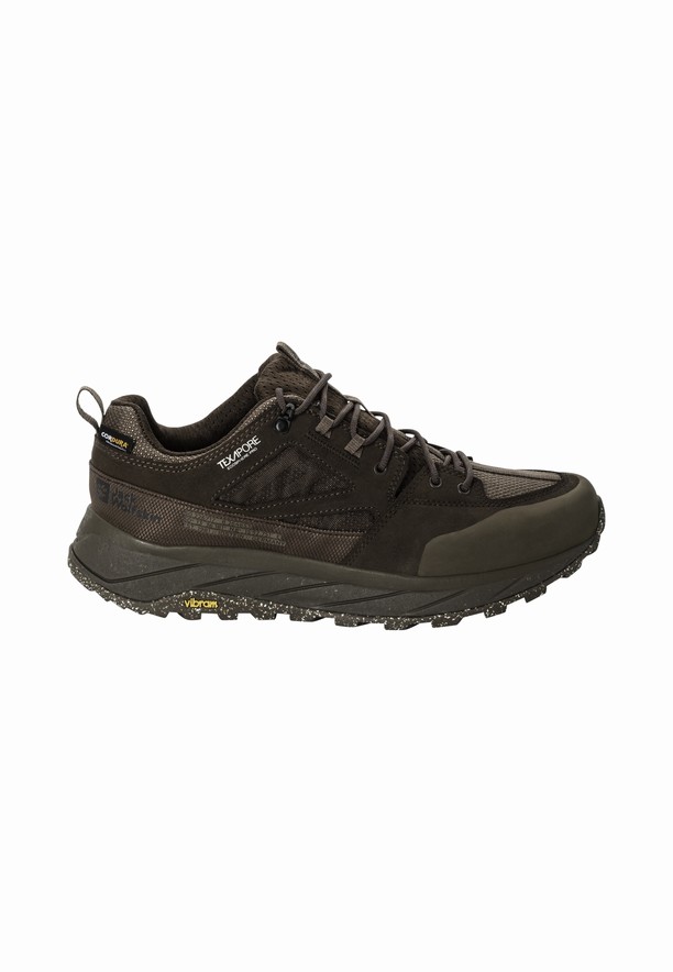 Brown Men Jack Wolfskin Terraquest Texapore Low Hiking Shoes | 59429401