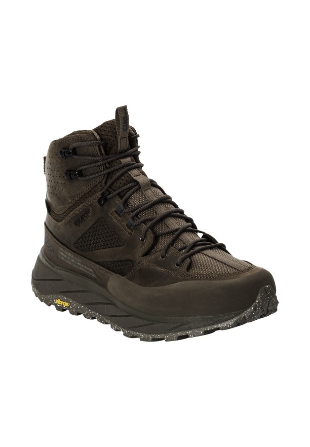 Brown Men Jack Wolfskin Terraquest Texapore Mid Hiking Shoes | 89550970