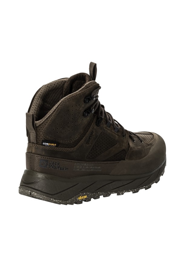 Brown Men Jack Wolfskin Terraquest Texapore Mid Hiking Shoes | 89550970