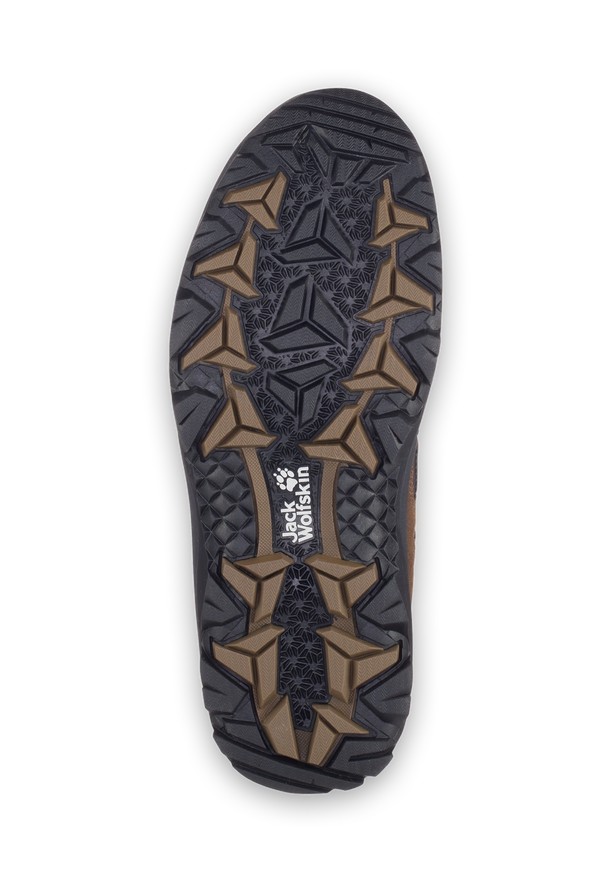 Brown Men Jack Wolfskin Vojo 3 Texapore Mid Hiking Shoes | 30240620