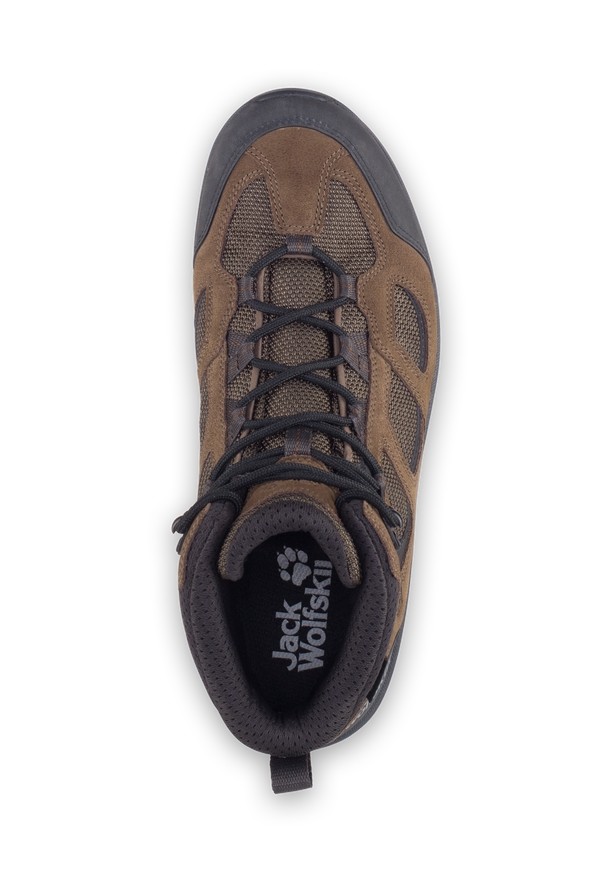 Brown Men Jack Wolfskin Vojo 3 Texapore Mid Hiking Shoes | 30240620