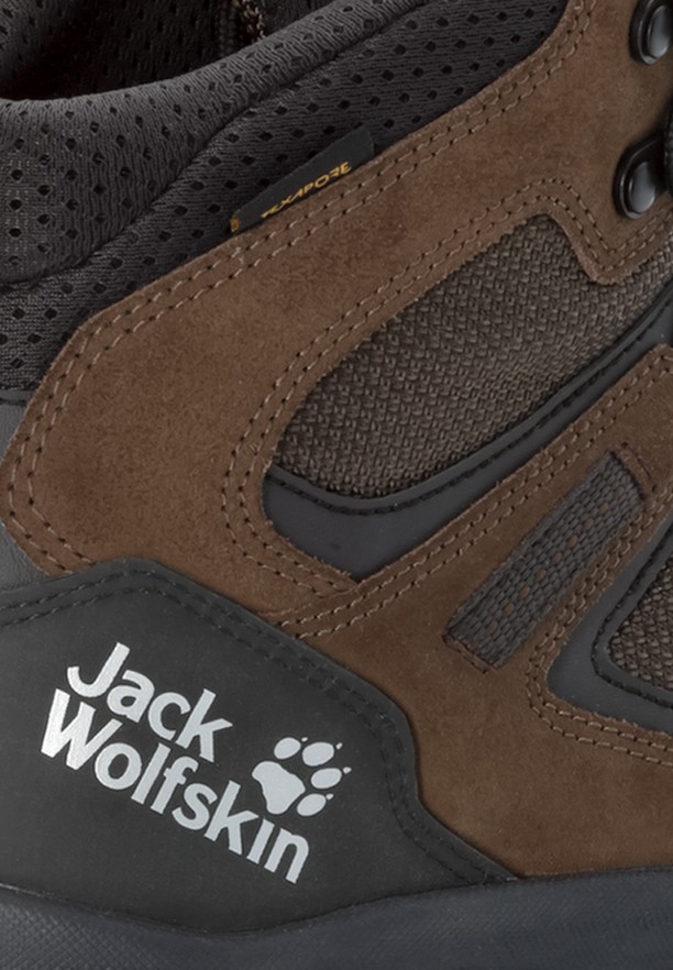 Brown Men Jack Wolfskin Vojo 3 Texapore Mid Hiking Shoes | 30240620