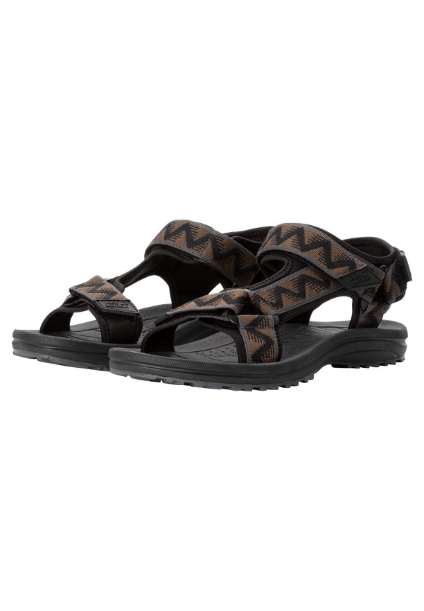 Brown Men Jack Wolfskin Wave Breaker Sandals | 51579940