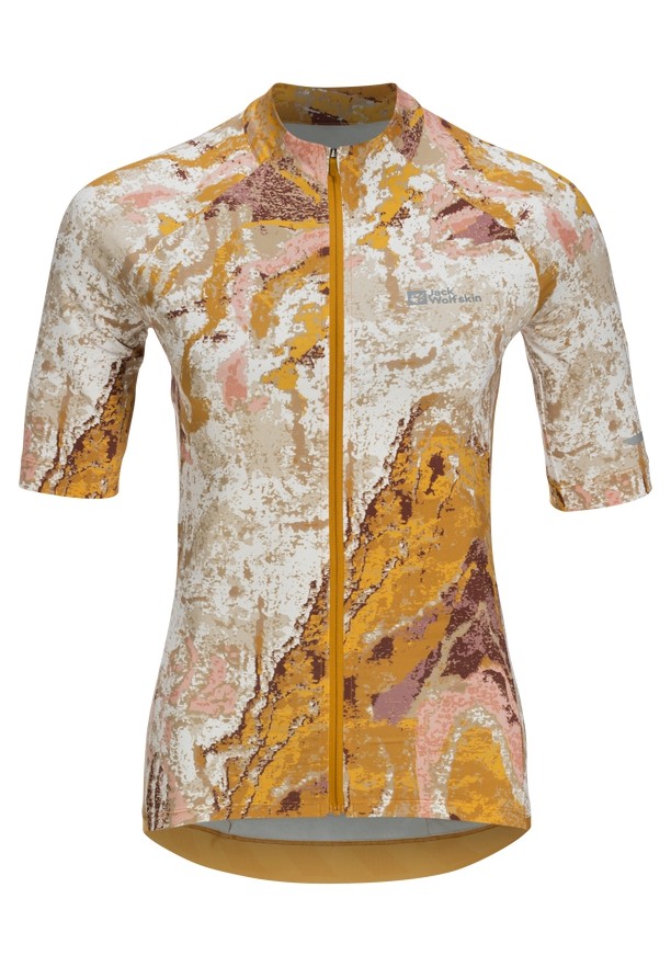 Brown Women Jack Wolfskin Gravex Printed Fz S/s Shirts | 43863408