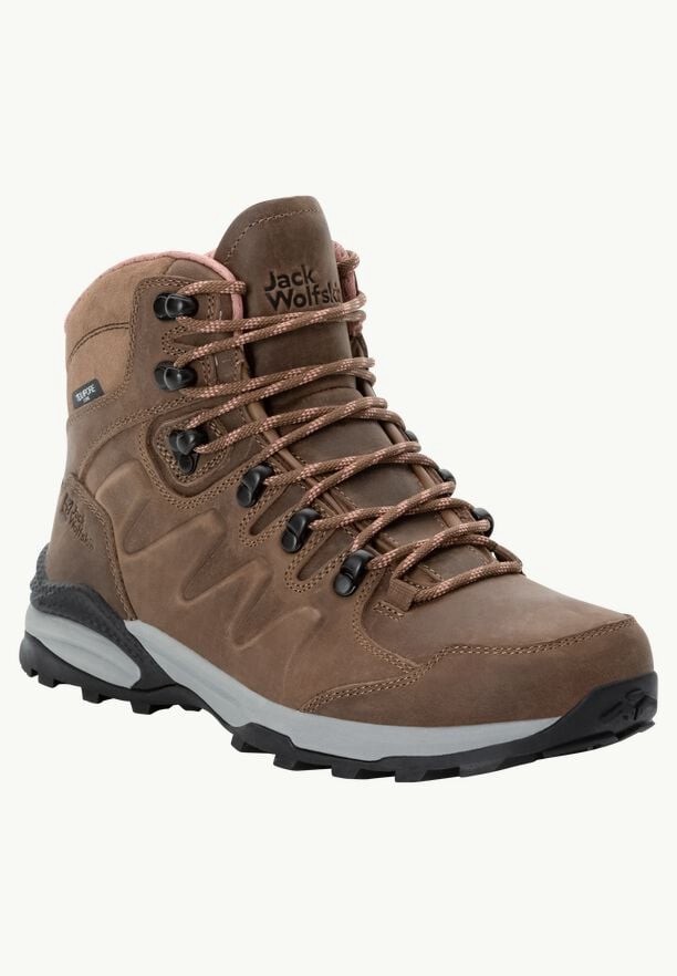Brown Women Jack Wolfskin Refugio Prime Texapore Mid Hiking Shoes | 36587566